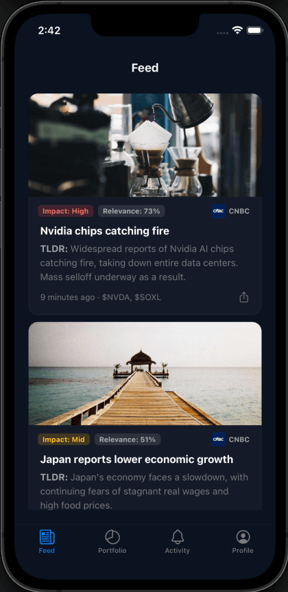 RocketFeed news feed